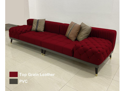 Chesterfield Big Sofa Luxury Furniture Couch Upholstered Sofas Sofa 4-Seater