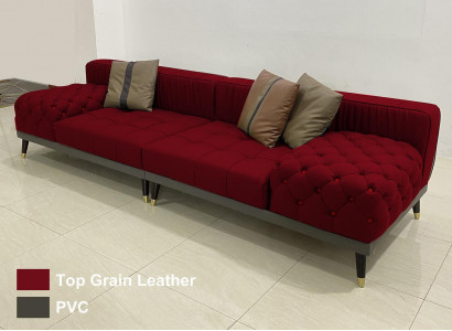 Chesterfield Big Sofa Luxury Furniture Couch Upholstered Sofas Sofa 4-Seater