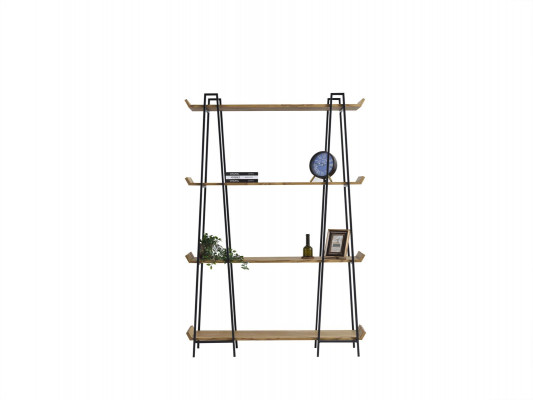 Stylish and functional wooden bookshelf for the living room