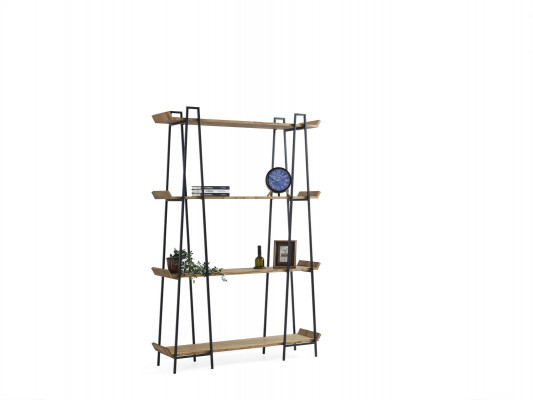 Stylish and functional wooden bookshelf for the living room