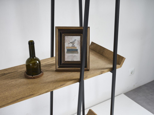 Stylish and functional wooden bookshelf for the living room