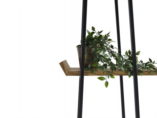 Stylish and functional wooden bookshelf for the living room