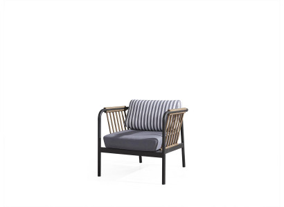 Armchair Design Luxurious 2-Seater Gray Fabric Two-Seater Luxurious Upholstered Furniture Design
