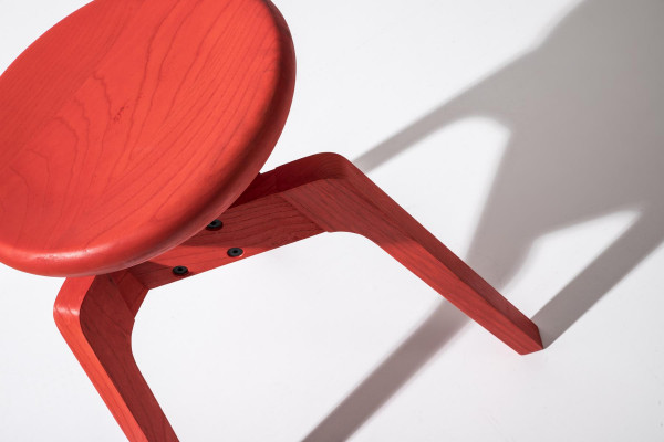 Modern set with 3 luxurious designer chairs made from high-quality wood
