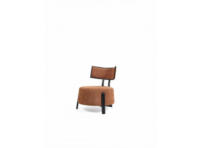 Luxurious designer chair with comfortable premium fabric upholstery