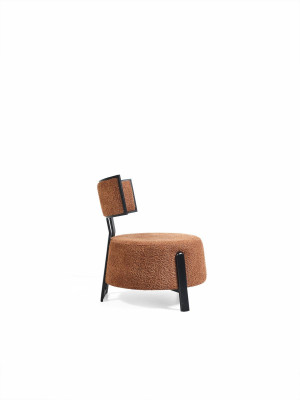 Luxurious designer chair with comfortable premium fabric upholstery