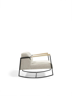 Armchair 1-Seater Textile Upholstered Seat New Luxury Armchair Design Lounge