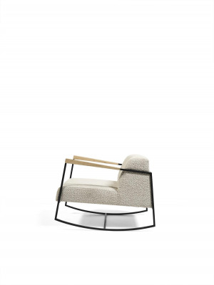 Armchair 1-Seater Textile Upholstered Seat New Luxury Armchair Design Lounge