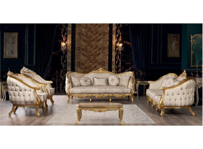 Couch Classic Luxury Living Room Sofa Set 3+3+1+1 Seater Coffee Table