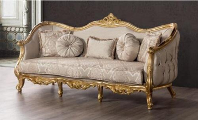 Couch Classic Luxury Living Room Sofa Set 3+3+1+1 Seater Coffee Table