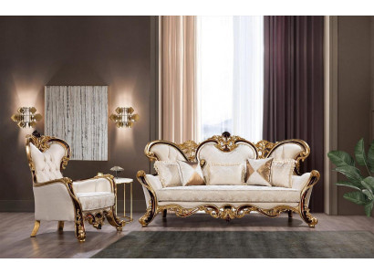 Royal Sofa Set 3+1 Seater Sofa Armchair Classic Design Luxury Living Room