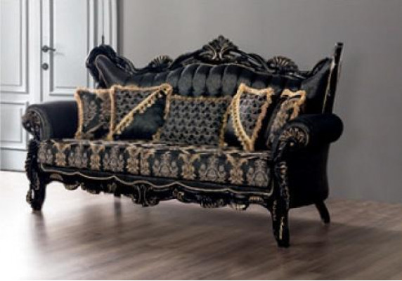 Sofa Set 3+3+1+1 Seater Coffee Table Living Room Luxury Black Sofa Suite New