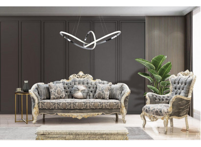 Set 3+1 Seater Coffee Table Living Room Sofa Suite Classic Design Fabric