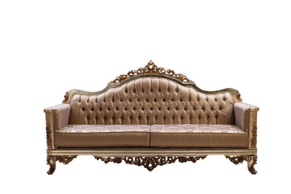 Sofa 3-seater living room couch textile luxury classic design three-seater