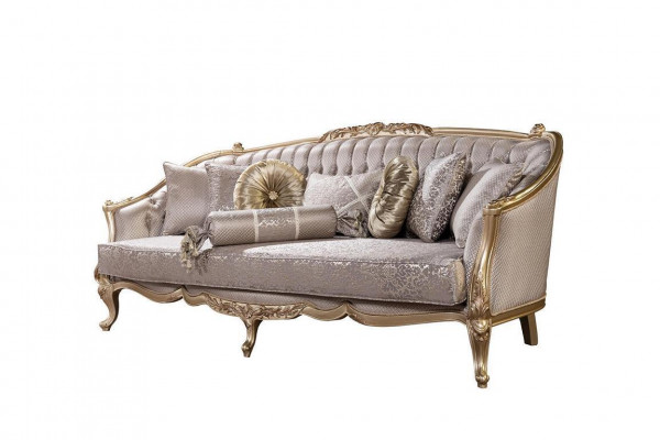 Baroque Sofa 3 Seat Living Room Classic Design Textile Sofa Luxury New