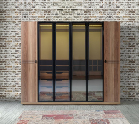 Elegant bedroom furniture set in minimalist Italian design