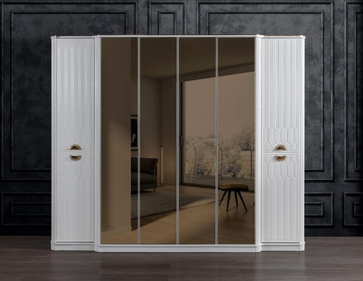 Bedroom furniture wood wardrobe closet style modern white new