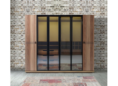 Transparent wardrobe furniture luxury design bedroom furnishings