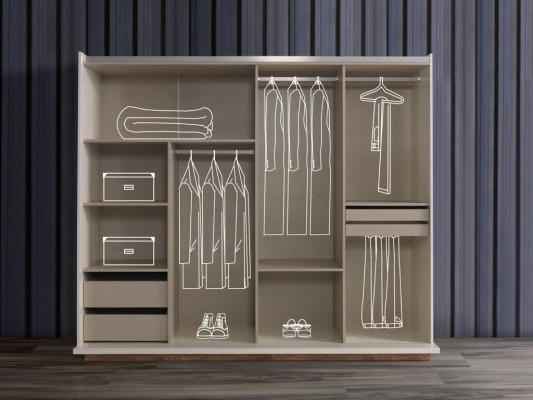 Bedroom wardrobe luxury wood modern design furniture white new