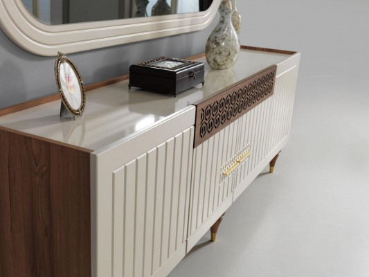 XXL sideboard cupboard chest of drawers 201cm with mirror 2-piece cabinet chests of drawers