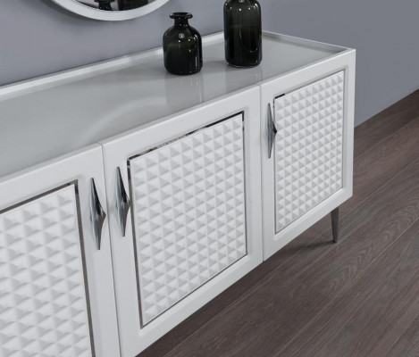 Gray sideboard cabinet shelf cabinets furniture mirror dressers 3-piece set