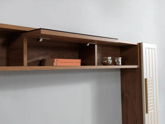 Living room wall modern style luxurious furniture wall units 3-piece shelf