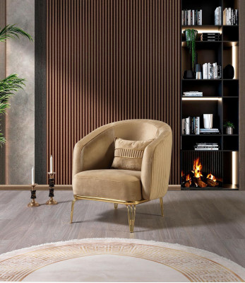 Living room luxury armchair single-seater couch furniture new modern beige