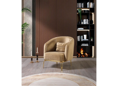 Living room luxury armchair single-seater couch furniture new modern beige