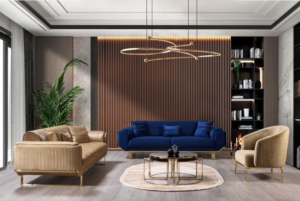 Living room luxury armchair single-seater couch furniture new modern beige