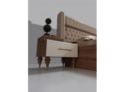 Bedroom nightstands material wood style furniture brown new luxury