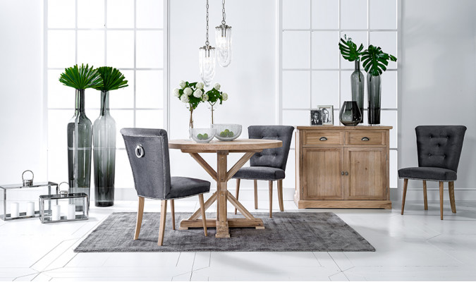 Classic Design Round Table Round Table Wood Tables 110/140 cm Dining Room New
