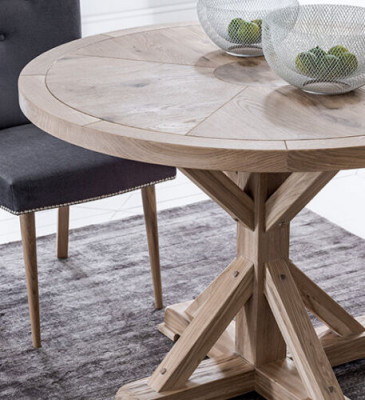 Classic Design Round Table Round Table Wood Tables 110/140 cm Dining Room New
