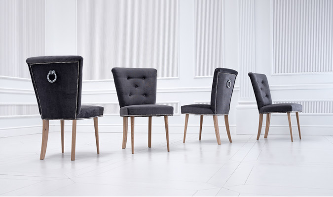 Modern dining room chair set 8x chair seat upholstery set seating