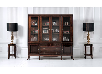 Cabinet Noble Sideboard Wood Baroque Style High Gloss Buffet Display Cabinet