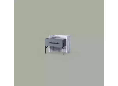 Modern bedside table gray design wooden furniture in the bedroom night consoles