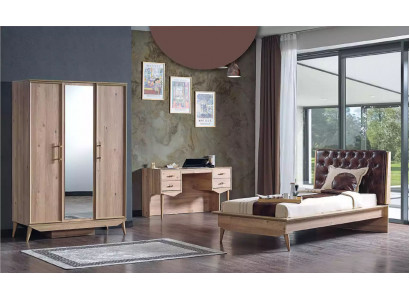 Wardrobe wooden cabinet brown bedroom furniture closet cabinet