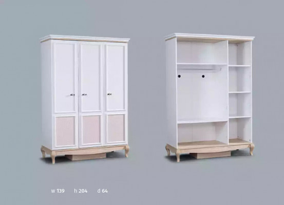 Wardrobe white dressing closet furniture white country house cabinets furniture