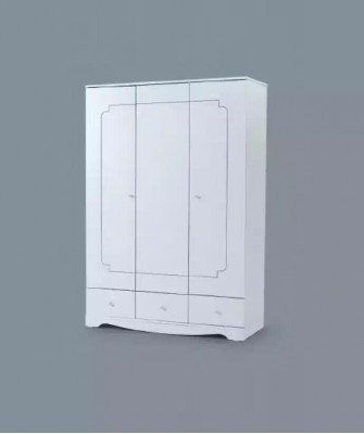 Wardrobe white wooden cabinets children's room furniture design white