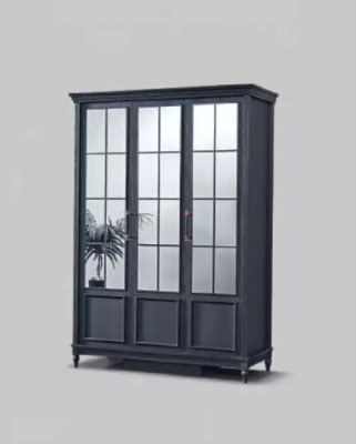 Black wardrobe design closet luxury furniture bedroom furniture