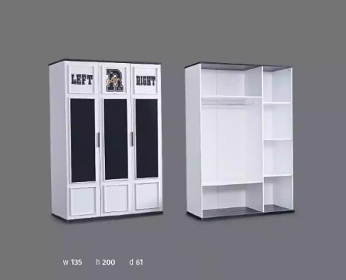 Wardrobe White Wood Cabinets Bedroom Furniture Design Children's Room