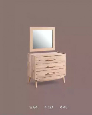 Brown dresser in the bedroom brown made of wood with drawers furniture