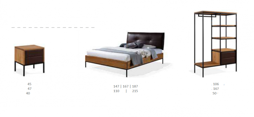 3-piece complete set wood bedroom loft style design bed dresser wardrobe new