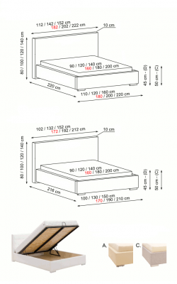 Bed double bed designer beds double bed leather upholstery textile bed fabric