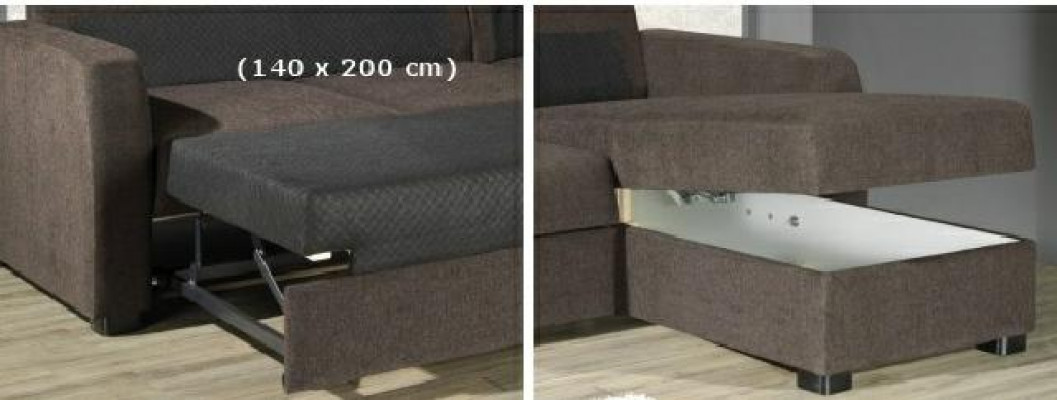 Corner sofa, sofa, couch, leather, textile fabric, living area suite, upholstery corner CAPRI