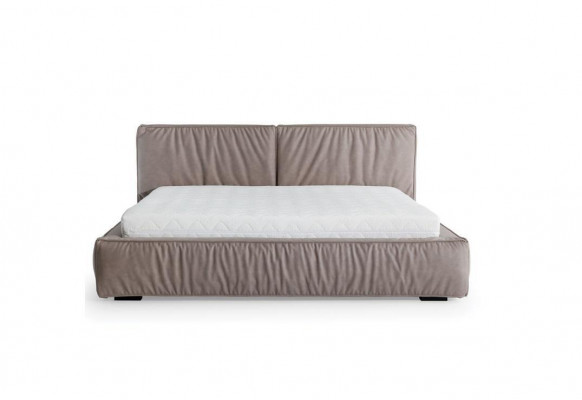 Bed brown bedroom wood furniture textile classic art deco style