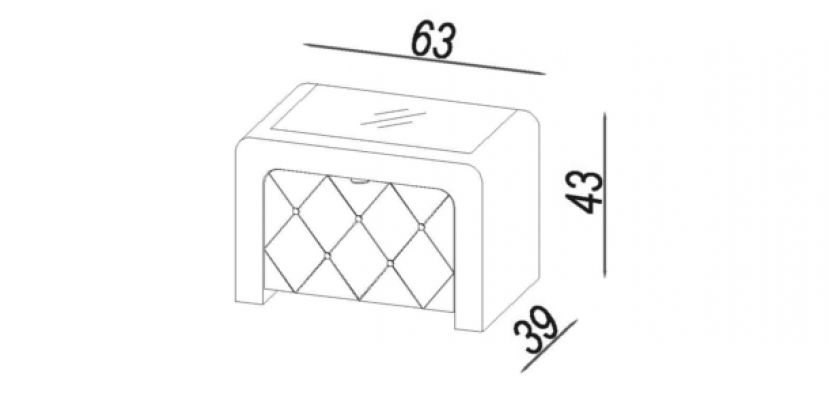 Bedside table, bedside tables, nightstand, side table, free color choice, Rome