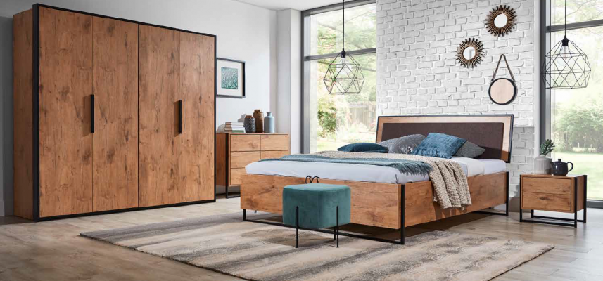 Loft Bed Wood Designer Beds Upholstery Leather Textile Fabric Hotel 140 160 180
