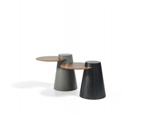 Set of 2 Coffee Tables Side Tables Designer Round Glass Tables