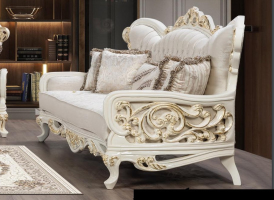 Sofa set 3+1+1 seats polyester sofas armchair luxury classic baroque set