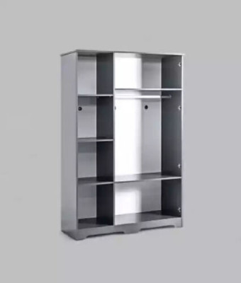 Wardrobe closet furniture bedroom cabinets wood black loft